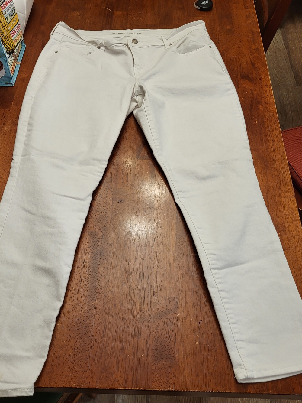 Old Navy White Women's Skinny Jeans - Clean White Stretch Denim